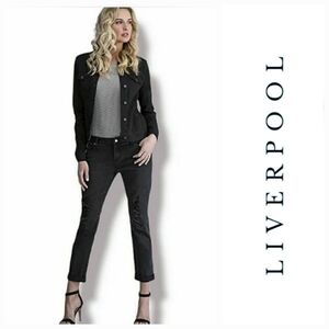 EUC Liverpool Black Straight Leg Jeans